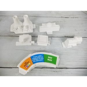 Simpsons Game of Life 6 Buildings Replacement Pieces Parts